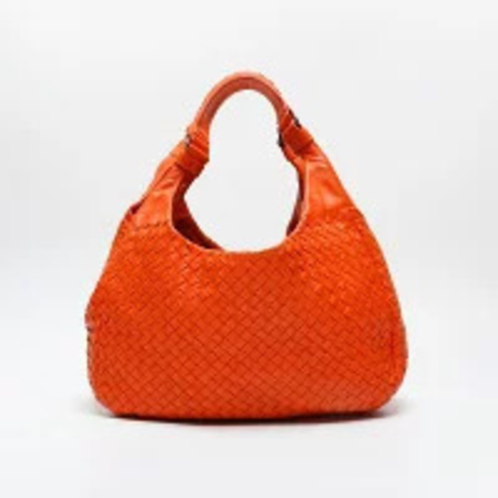 Bottega Veneta Intrecciato Hobo Handbag Orange